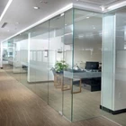 Tempered glass clear 12mm office partition 1