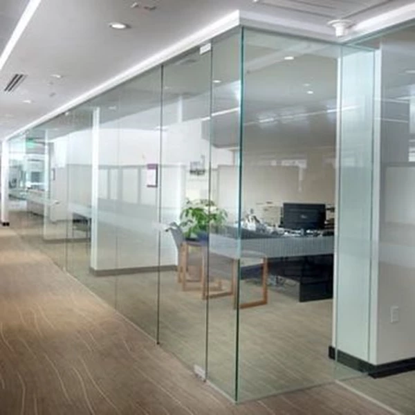 Tempered glass clear 12mm office partition