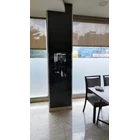 Kaca dekoratif interior lacobel black 5mm custom 1