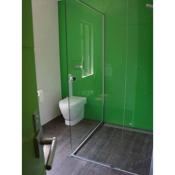 Glass Bathroom interior color Lacobel Luminous Green (LGNLFL) 6mm per M2 ex Asahimas