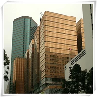 Glass Color office building facade bronze 12 mm tempered ex Asahimas