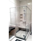 Cubicle toilet shower Glass Extra Clear 6mm 1