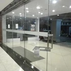 Office Lobby Glass Partition Clear Laminated 24.76 pvb 0.76 glass 12+12 Asahimas products 1
