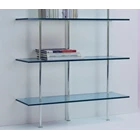 Asahimas 12mm clear tempered glass bookshelf 1