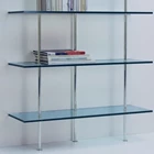 10mm clear tempered glass bookshelf 1