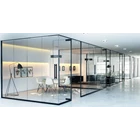 Extra clear 8mm office tempered glass partition 1