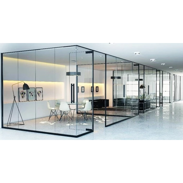 Extra clear 8mm office tempered glass partition