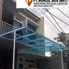 Home glass canopy Panasap Dark Blue 8mm tempered 1